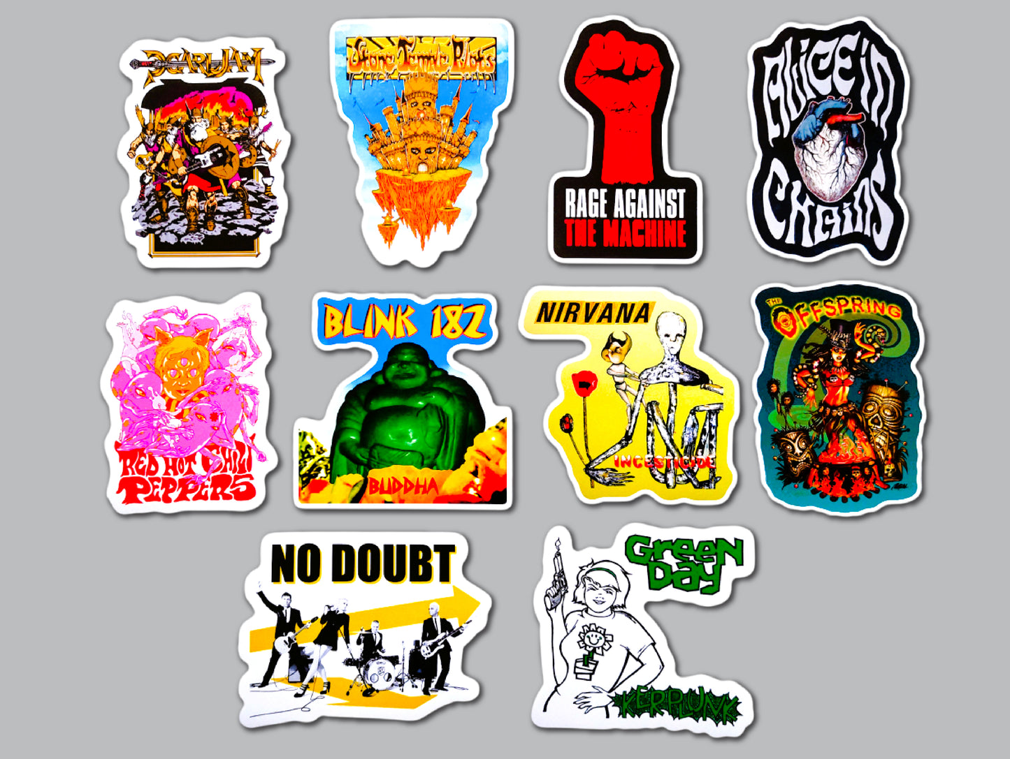 90's Alternative Sticker Pack (10 Stickers) SET 10