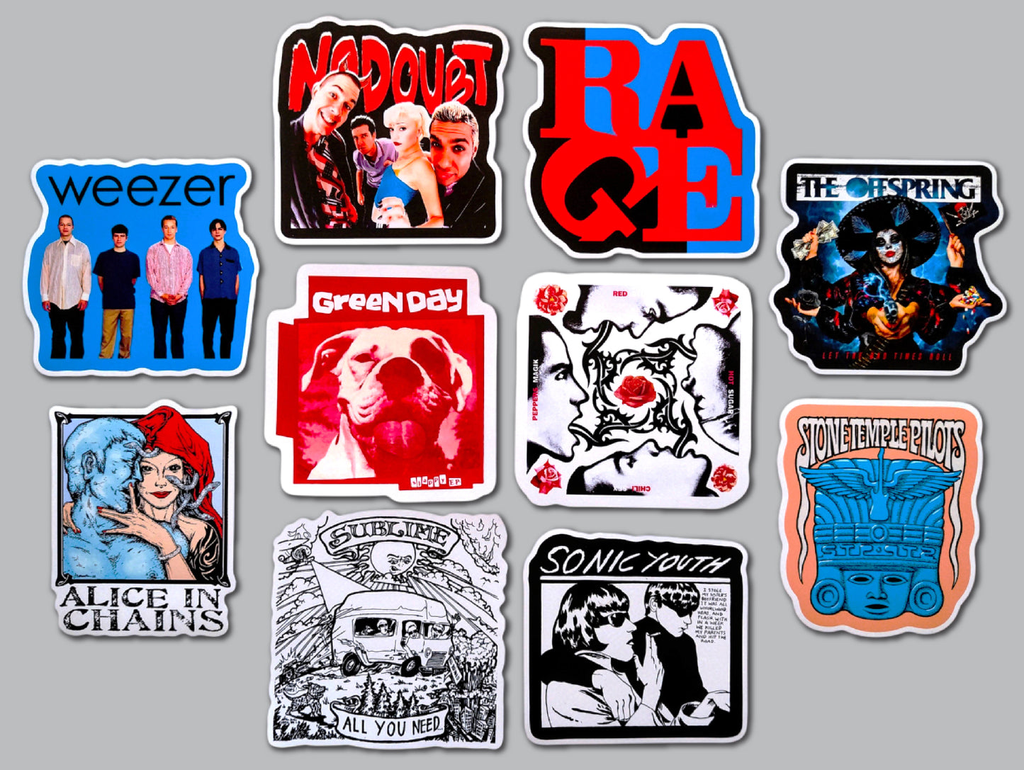 90's Alternative Sticker Pack (10 Stickers) SET 9