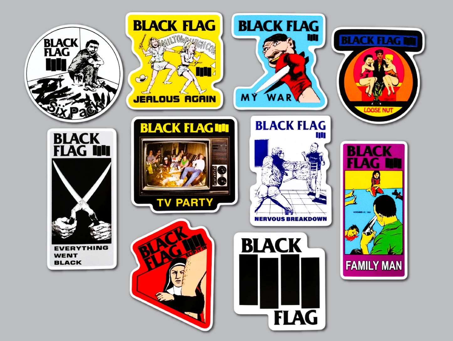 Black Flag Sticker Pack (10 Stickers)