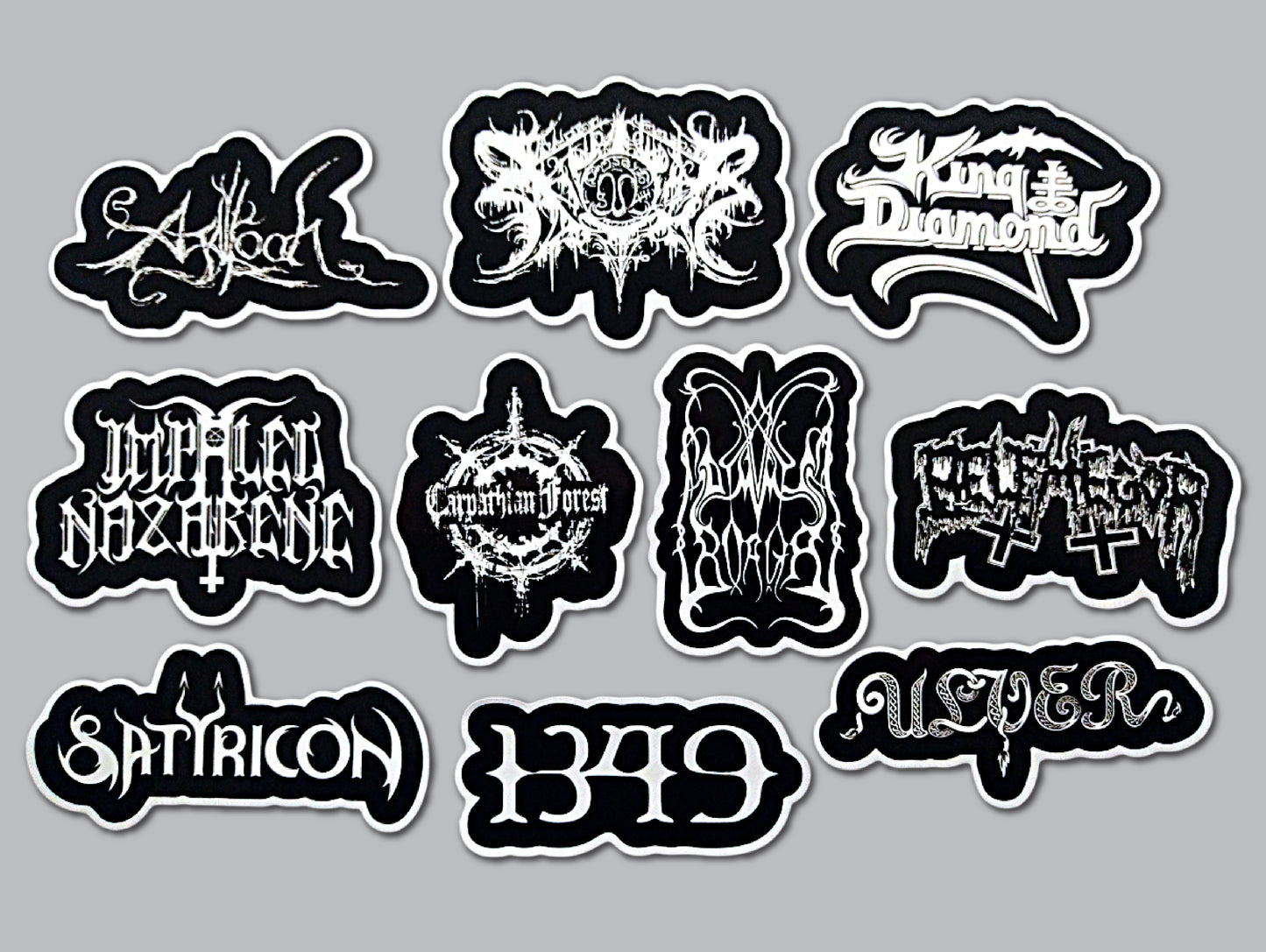 Black Metal Sticker Pack (10 Stickers) Set 2