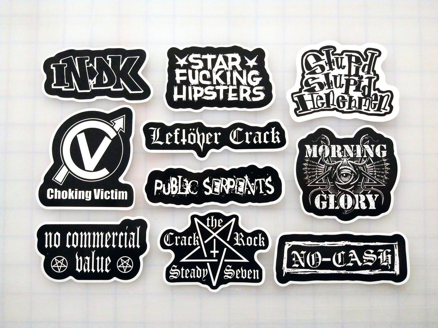 Crack Rock Steady / Ska-Punk Sticker Pack (10 Stickers)