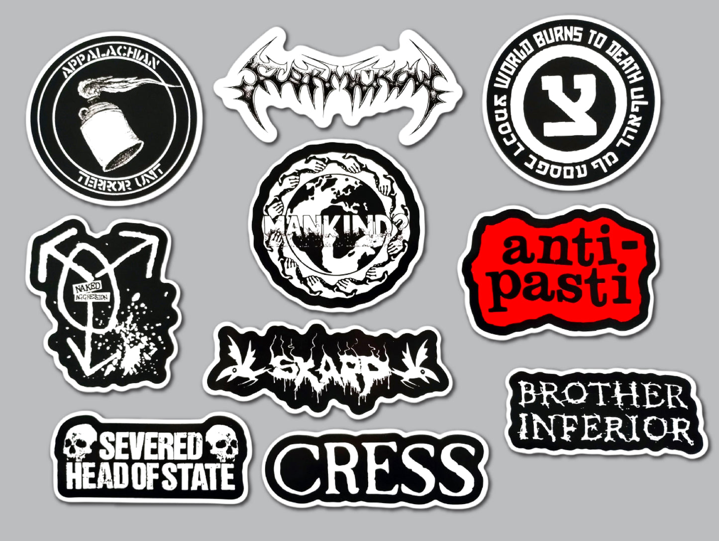 Crust Punk Sticker Pack (10 Stickers) SET 8