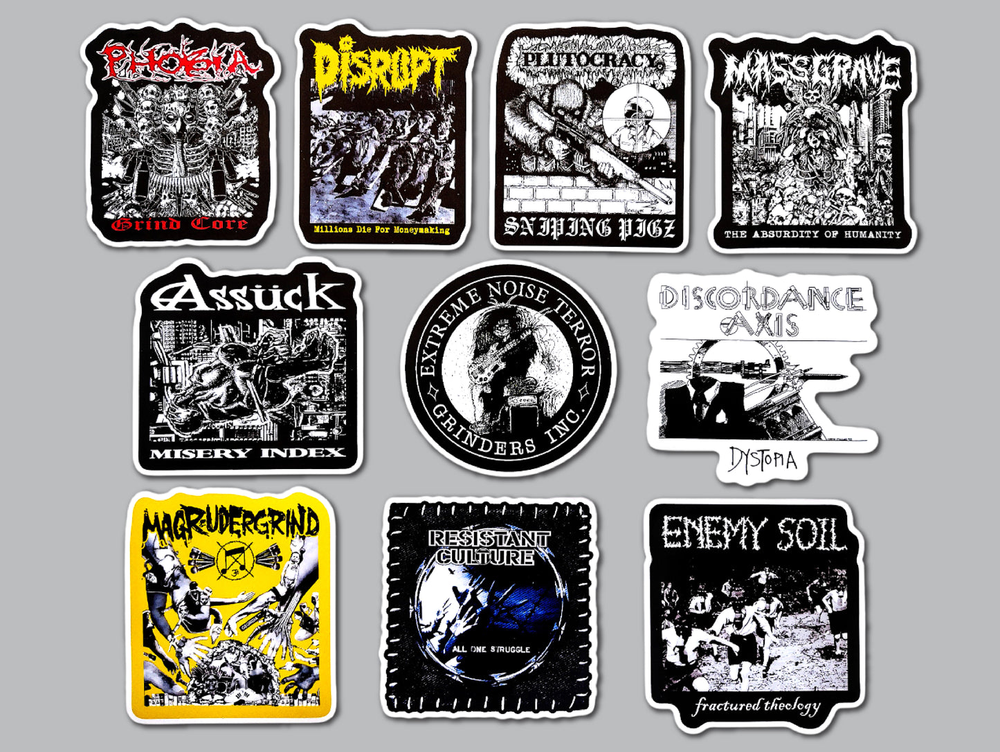 Crust Grind Sticker Pack (10 Stickers) SET 1