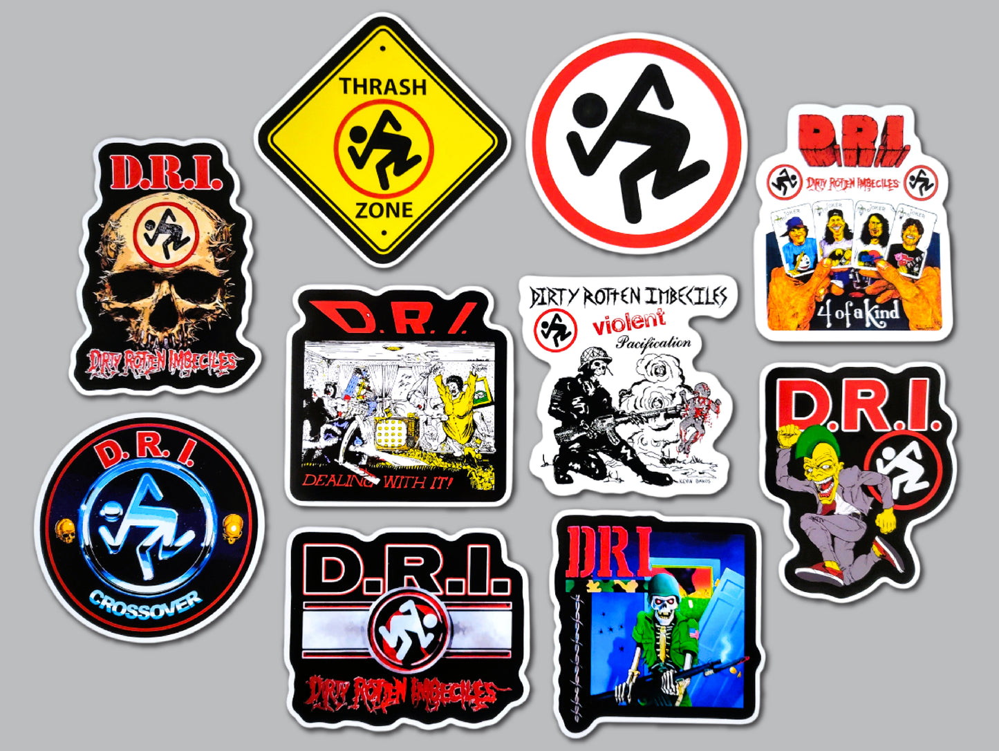 D.R.I. Sticker Pack (10 Stickers)