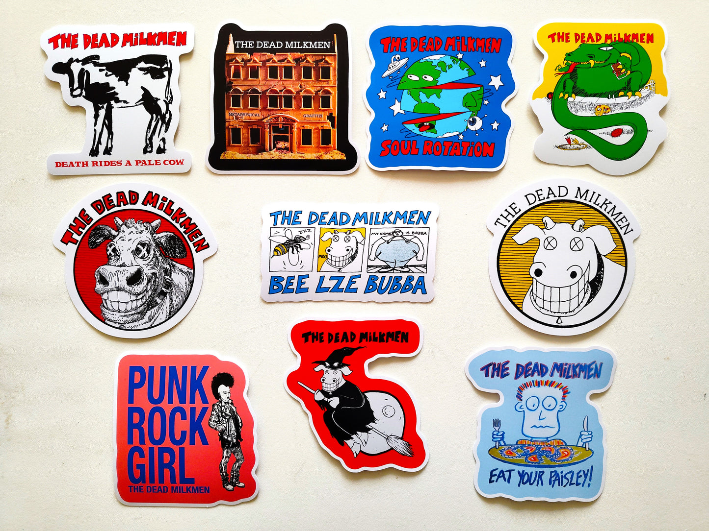 Dead Milkmen Sticker Pack (10 Stickers)