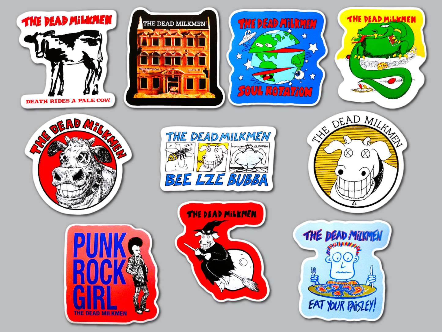 Dead Milkmen Sticker Pack (10 Stickers)