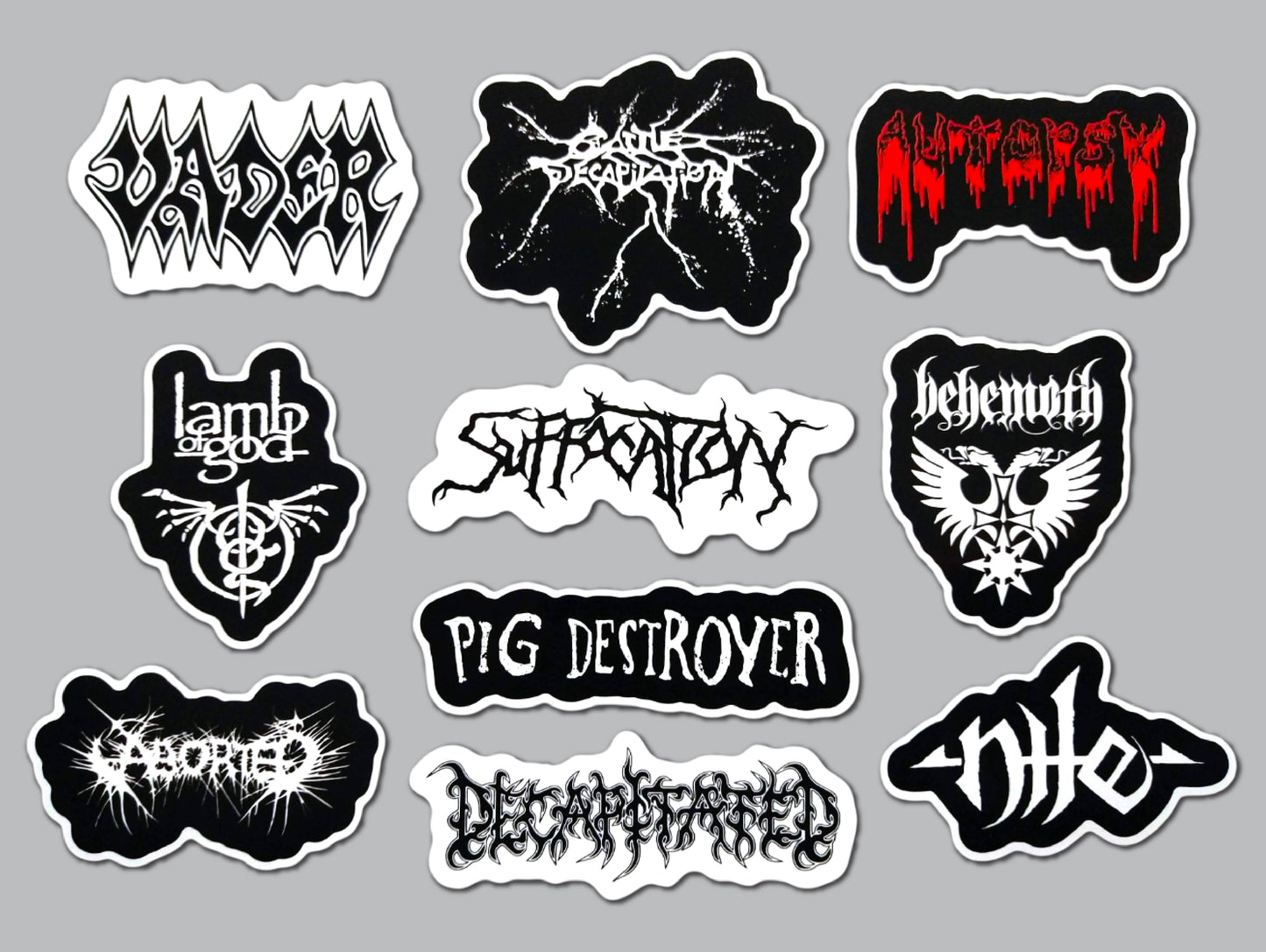 Death Metal Sticker Pack (10 Stickers) Set 2