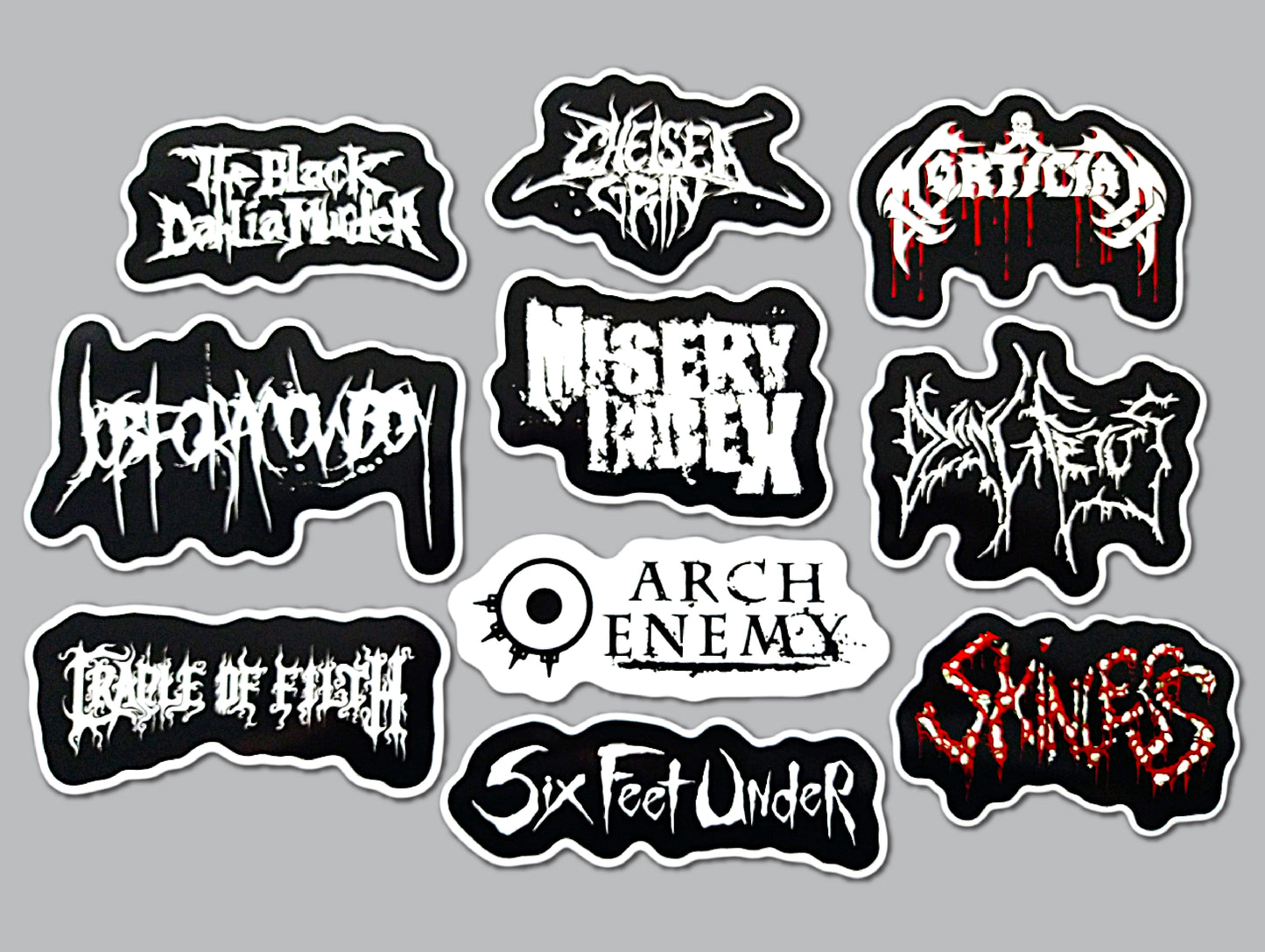 Death Metal Sticker Pack (10 Stickers) Set 3