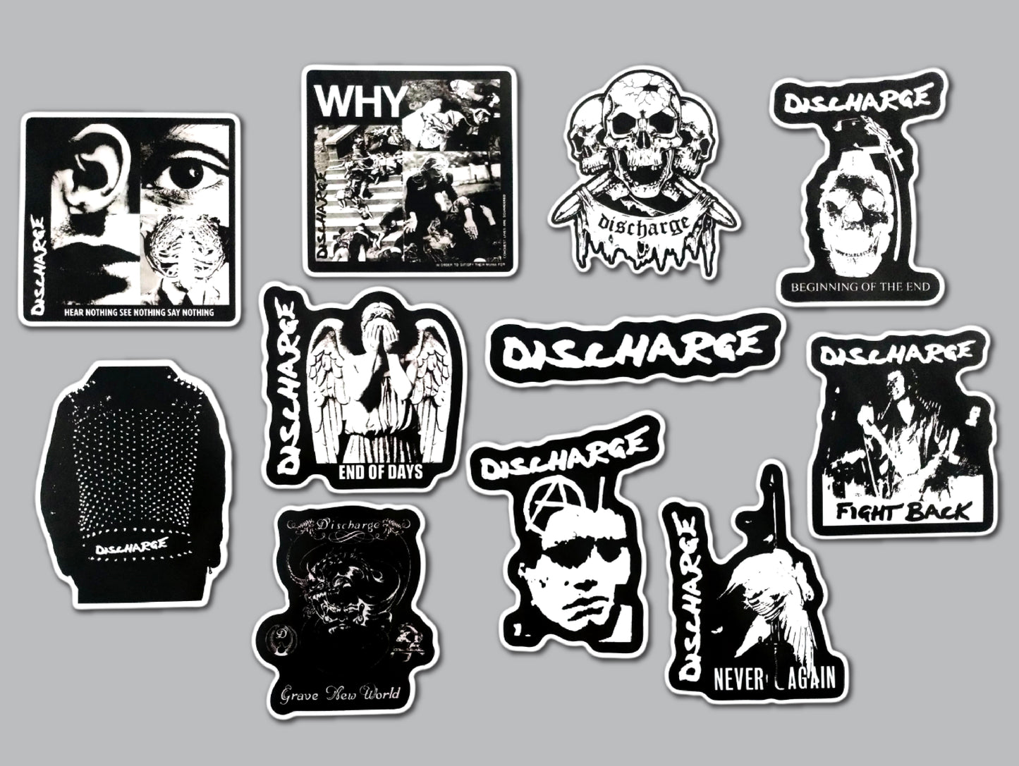 Discharge Sticker Pack (10 Stickers)