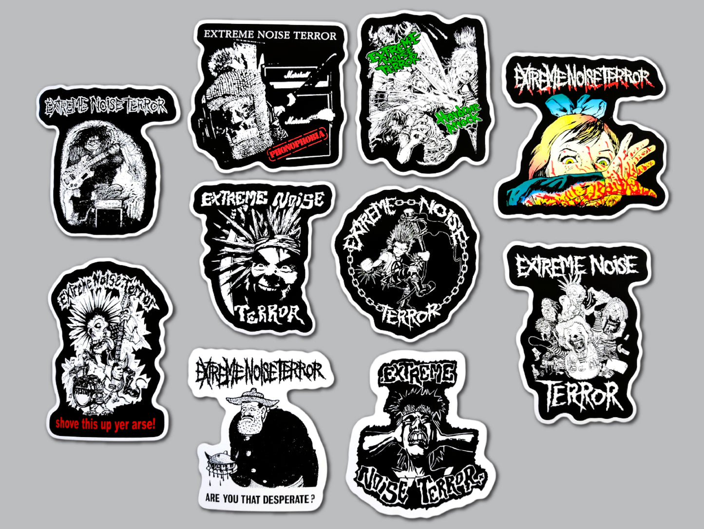 Extreme Noise Terror Sticker Pack (10 Stickers)