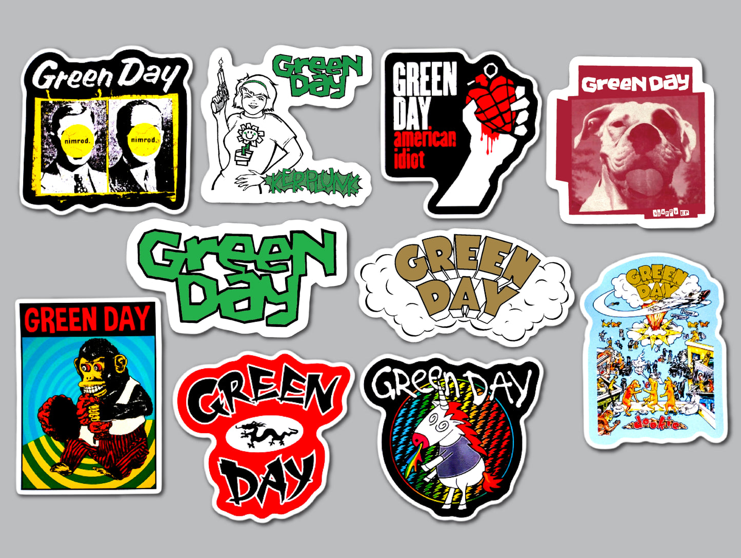Green Day Sticker Pack (10 Stickers)