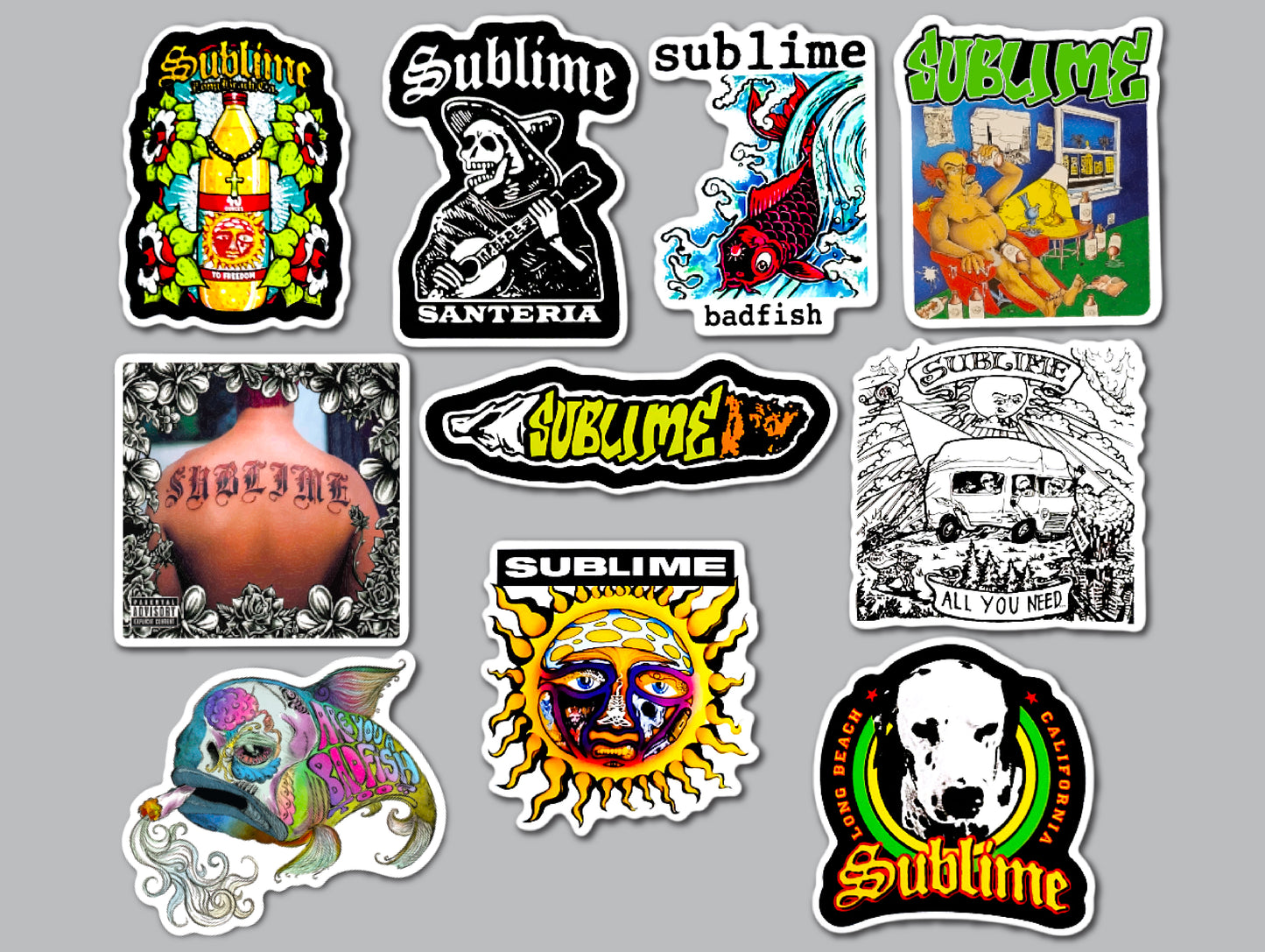 Sublime Sticker Pack (10 Stickers)