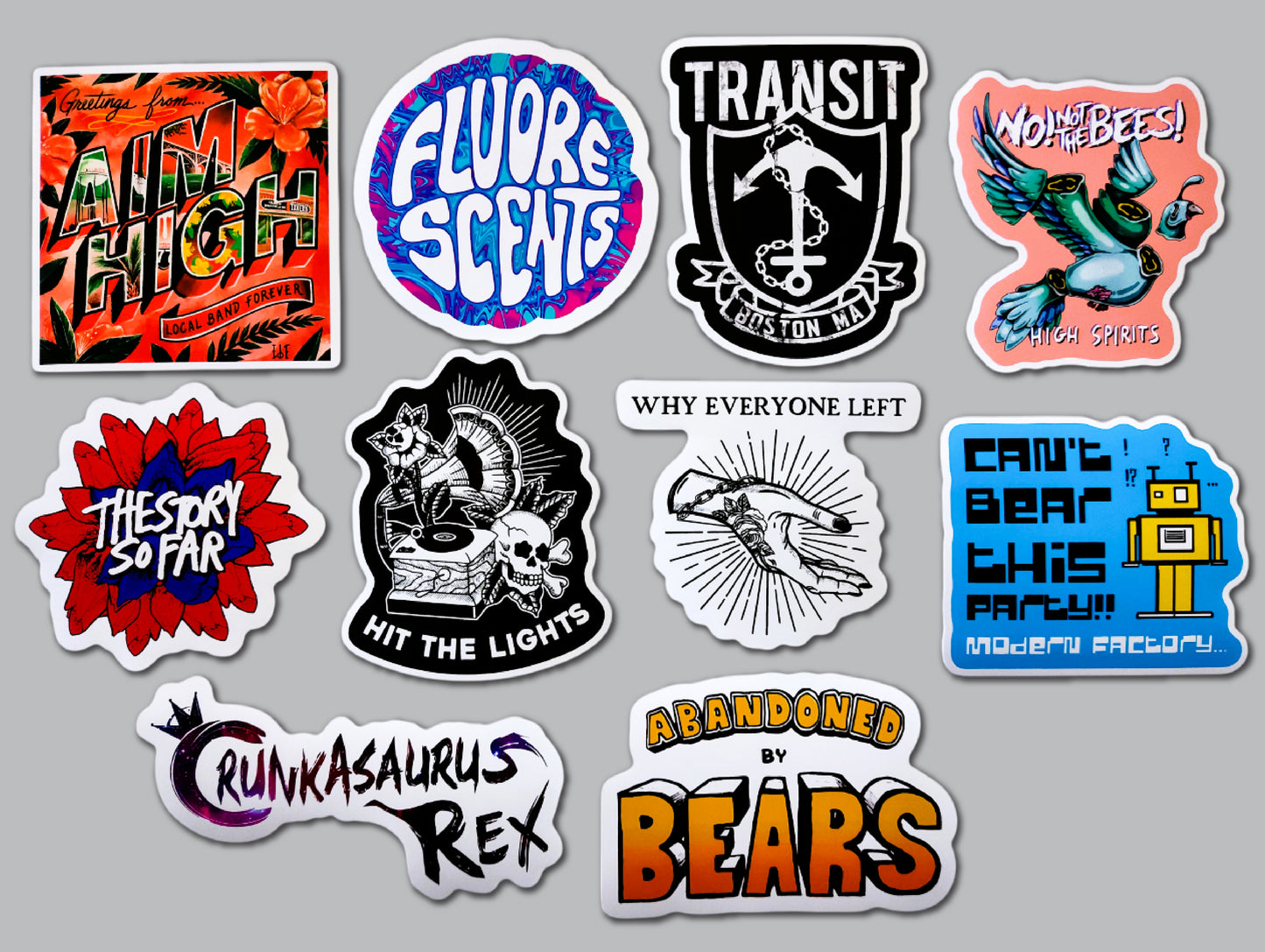 Pop Punk Sticker Pack (10 Stickers) Set 4
