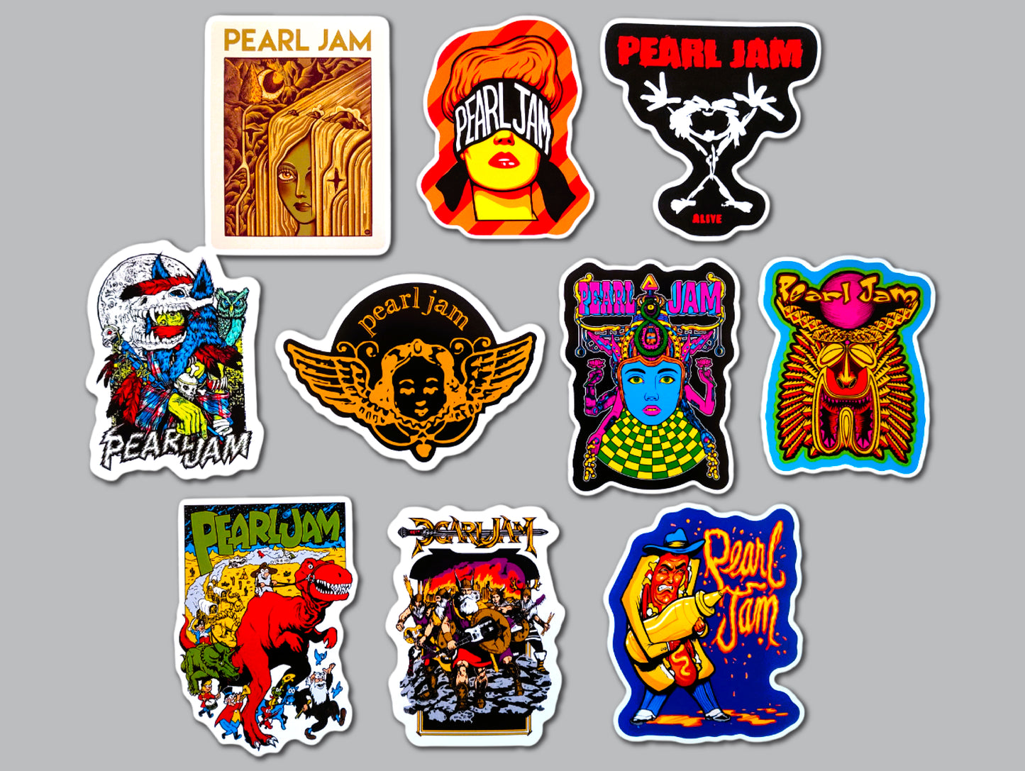 Pearl Jam Sticker Pack (10 Stickers)