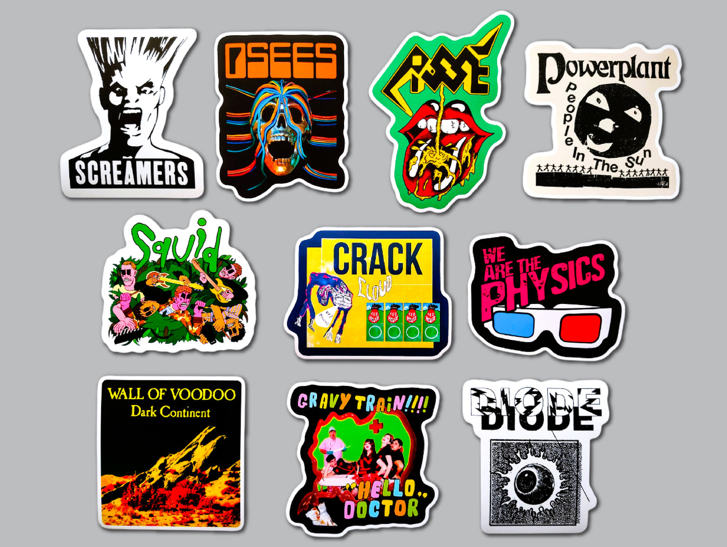 Synth Punk / Post Punk Sticker Pack (10 Stickers) SET 1