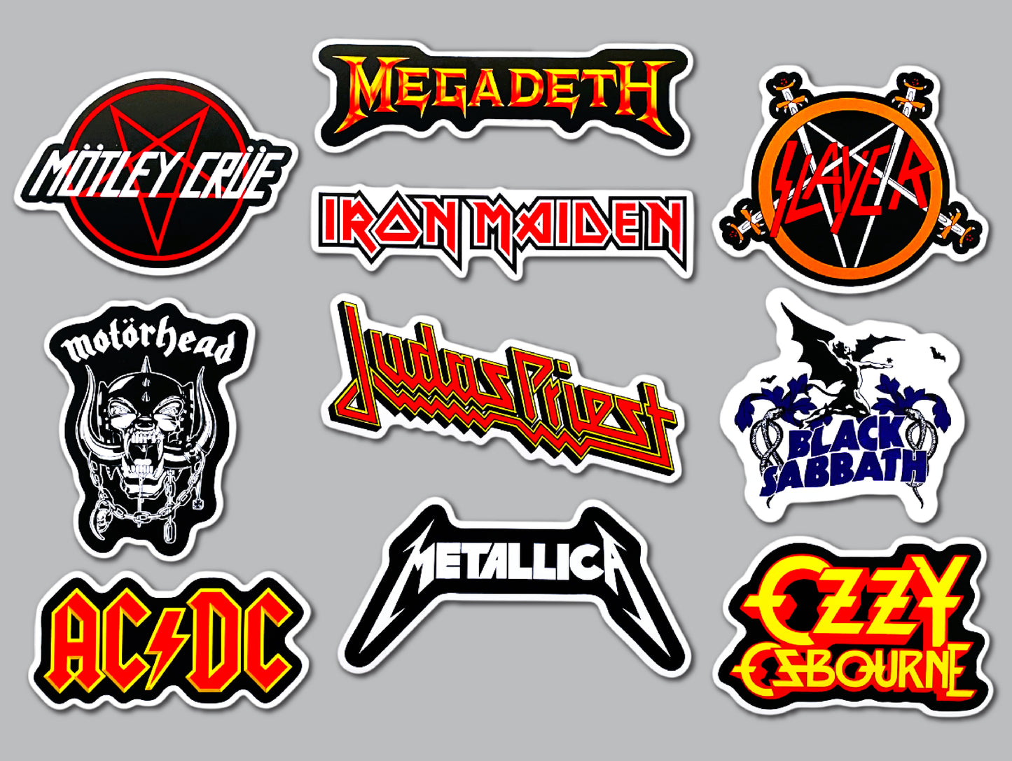 Metal / Hard Rock Sticker Pack (10 Stickers) SET 1