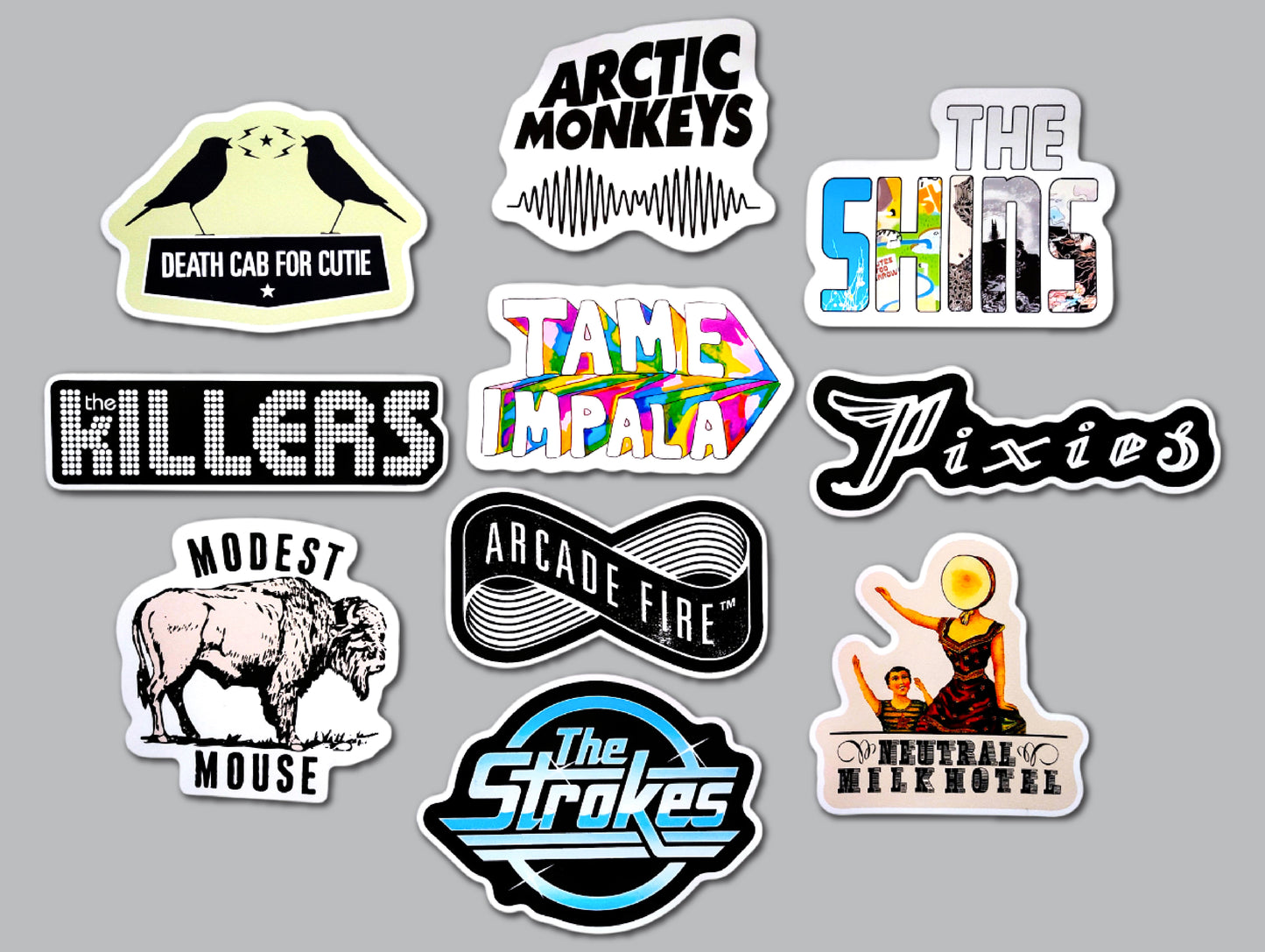 Indie Rock Sticker Pack (10 Stickers) Set 1