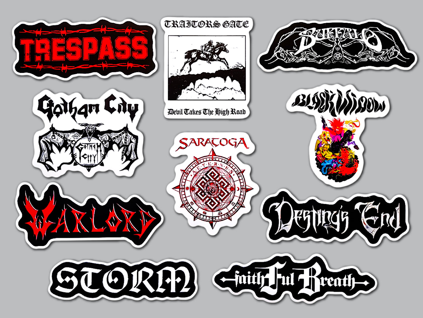 Metal / Hard Rock Sticker Pack (10 Stickers) SET 10