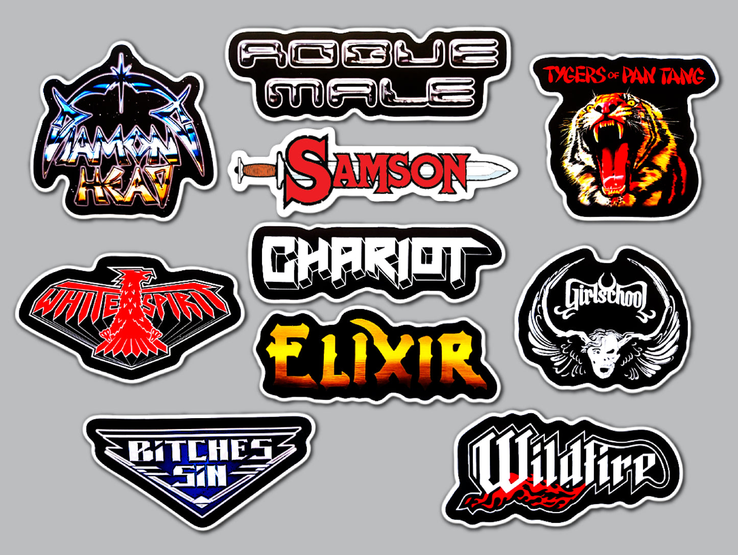 Metal / Hard Rock Sticker Pack (10 Stickers) SET 14