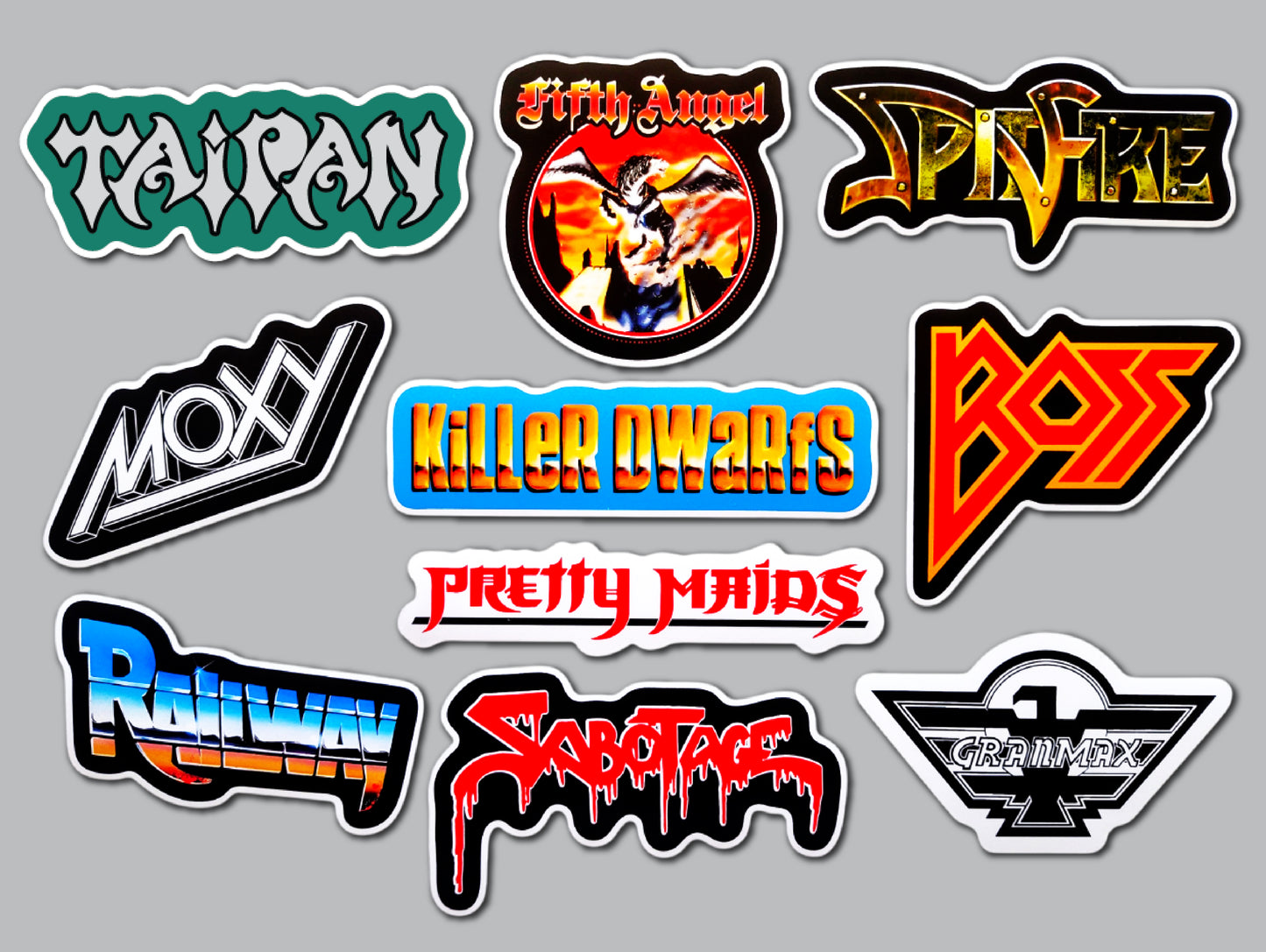 Metal / Hard Rock Sticker Pack (10 Stickers) SET 17
