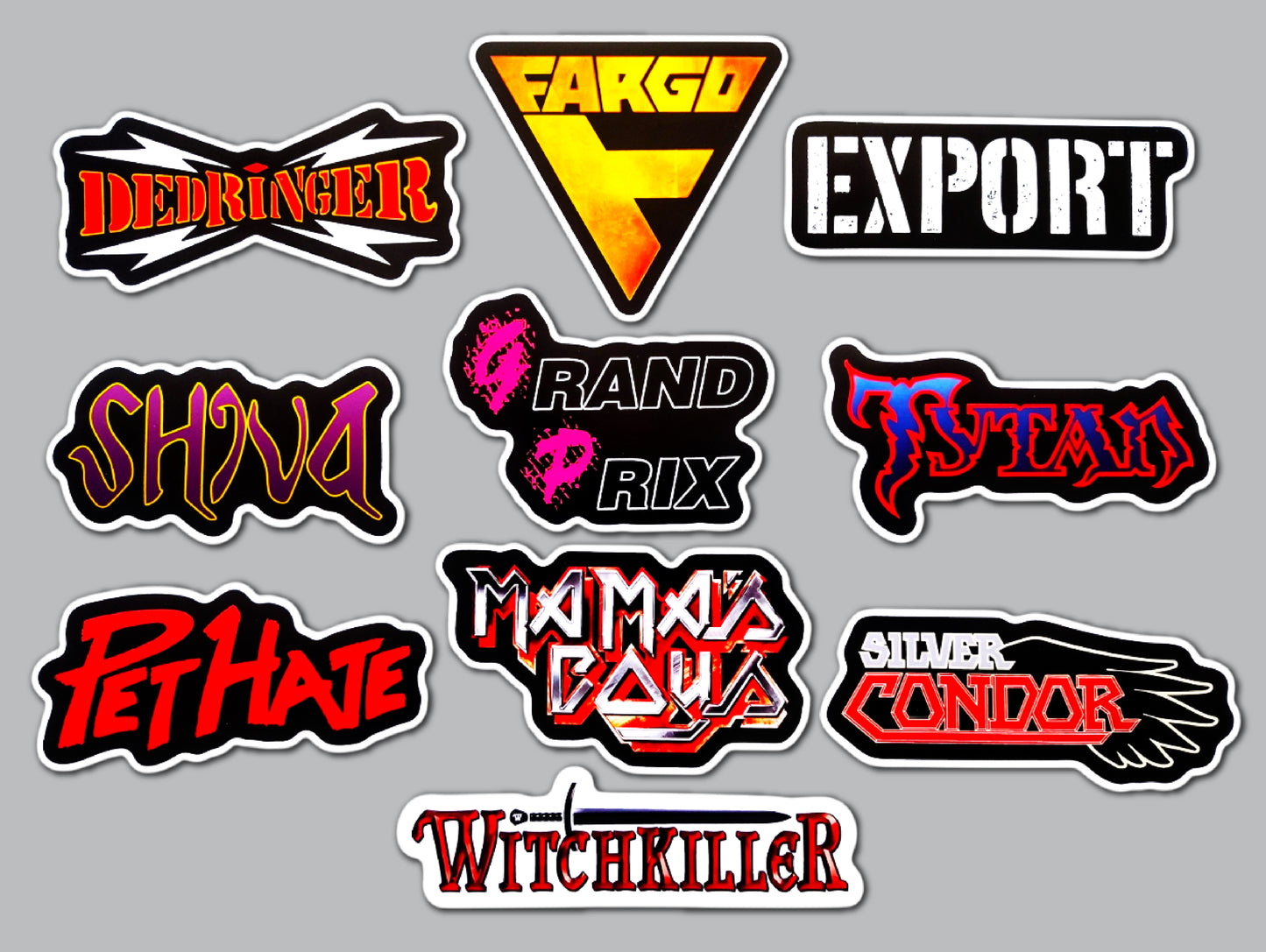 Metal / Hard Rock Sticker Pack (10 Stickers) SET 9