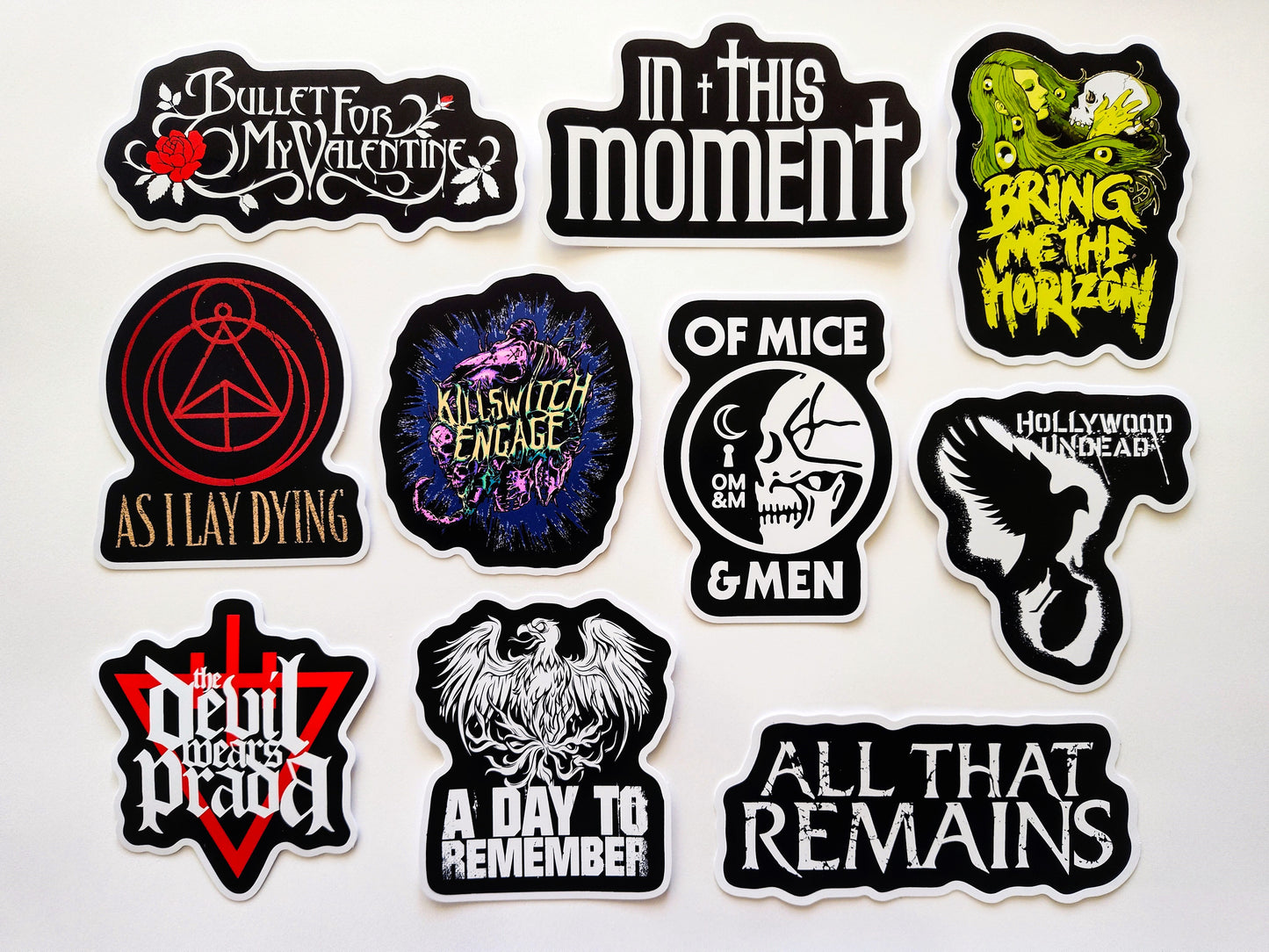 Metalcore / Deathcore / Death Metal Sticker Pack (10 Stickers) SET 1