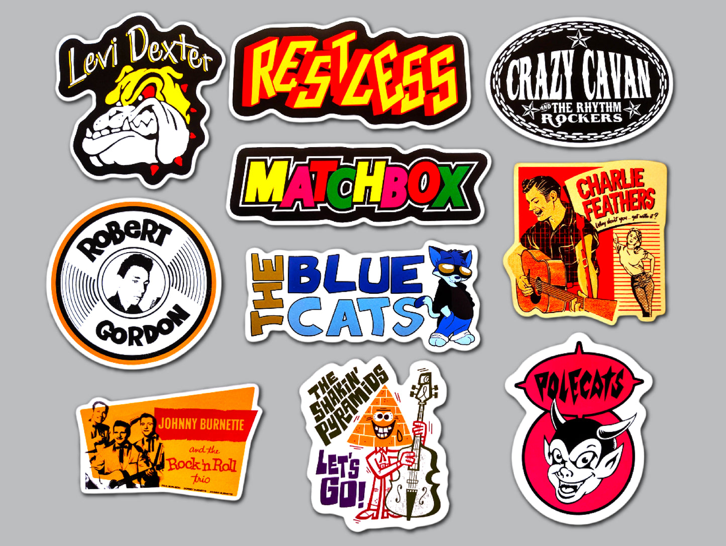 Rockabilly / Psychobilly Sticker Pack (10 Stickers) SET 4
