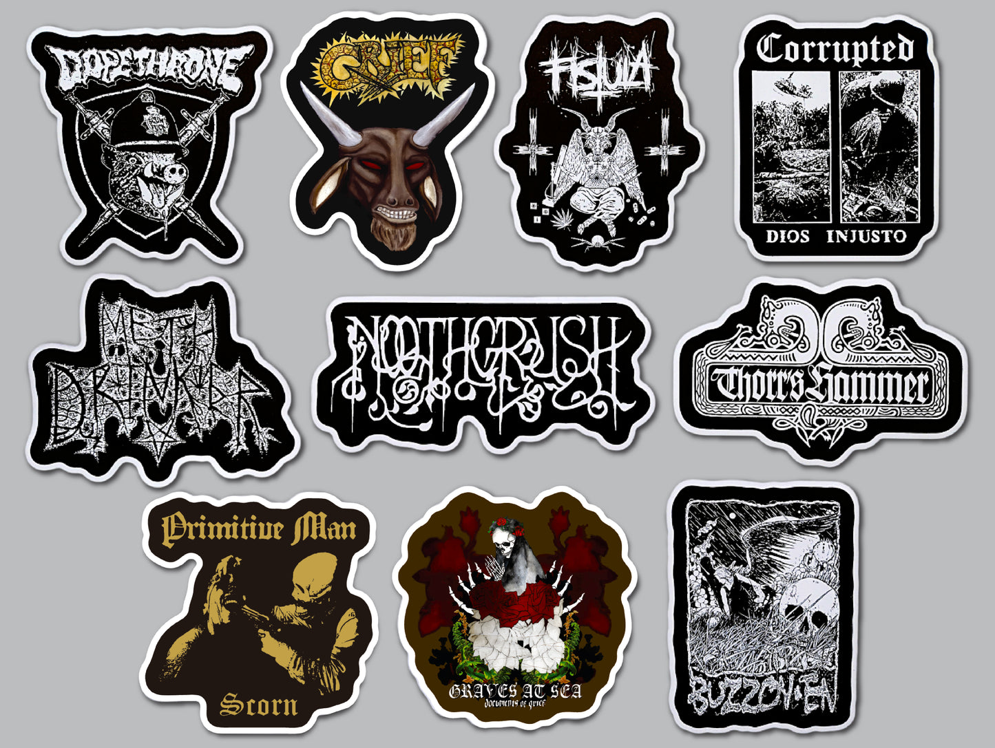Stoner Metal / Sludge / Doom Sticker Pack (10 Stickers) SET 4