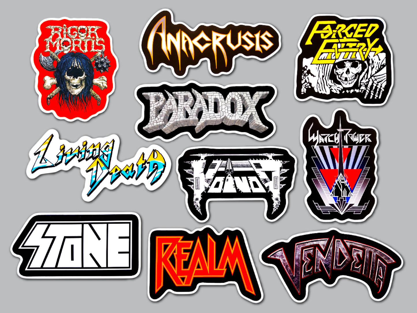 Thrash Metal Sticker Pack (10 Stickers) Set 7
