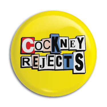 Cockney Rejects (Yellow BG) 1" Button / Pin / Badge Omni-Cult