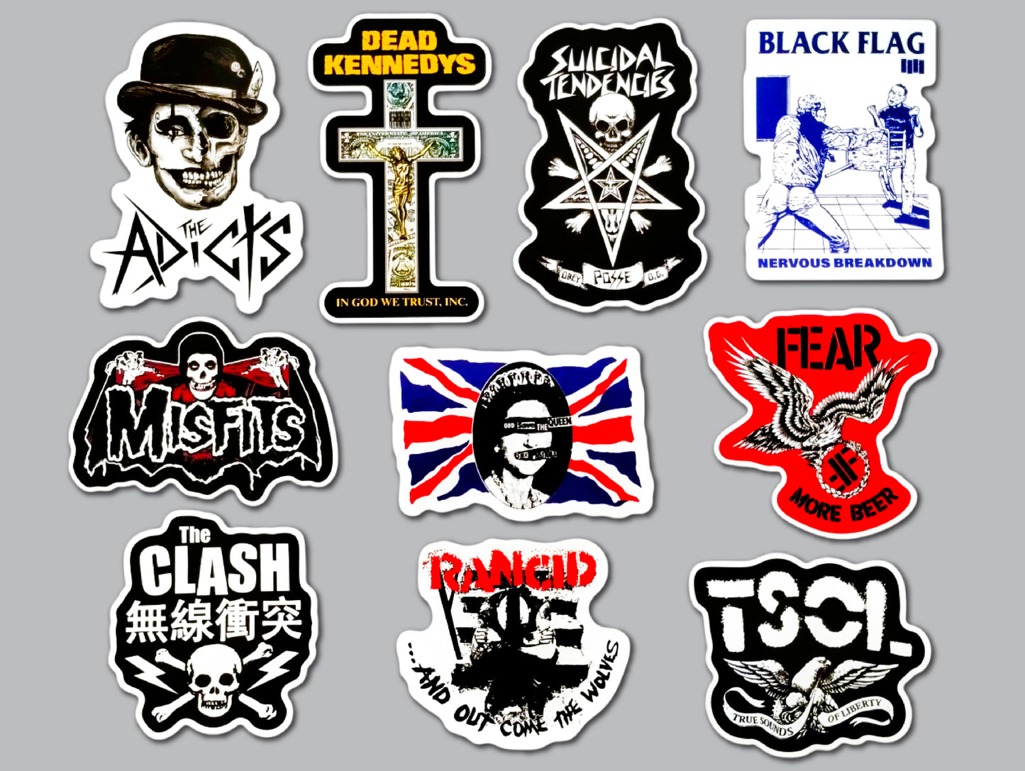 Punk Sticker Pack (10 Stickers) Set 13