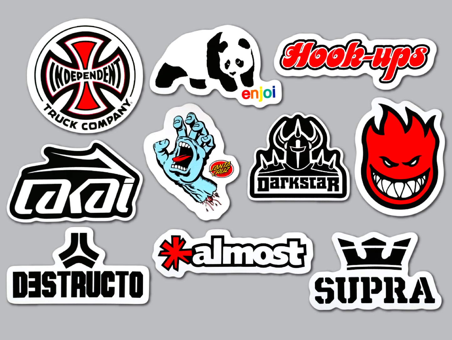 Skateboard Sticker Pack (10 Stickers) SET 5