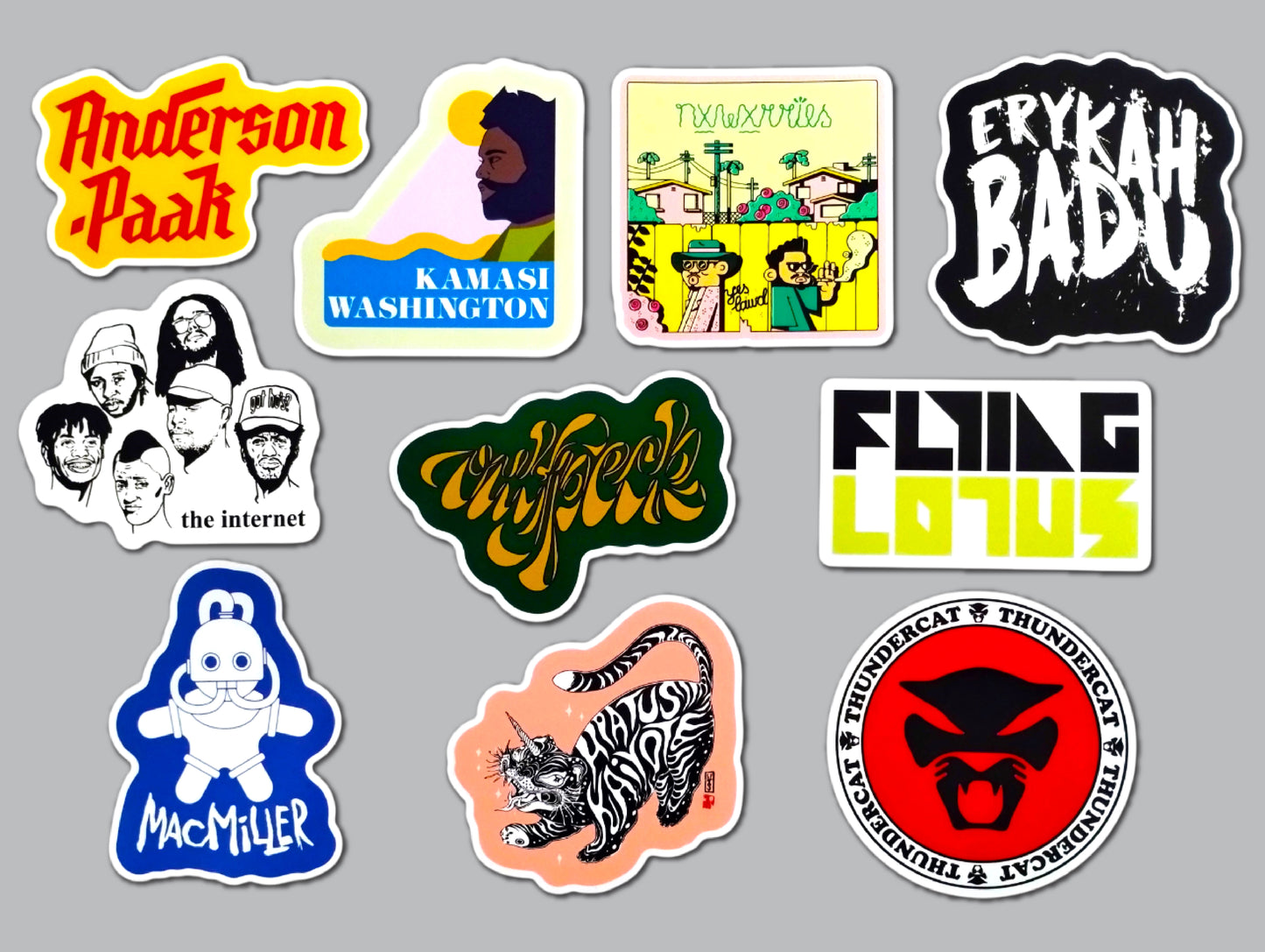 Soul / Funk / Jazz Fusion / Hip Hop Sticker Pack (10 Stickers) Set 1
