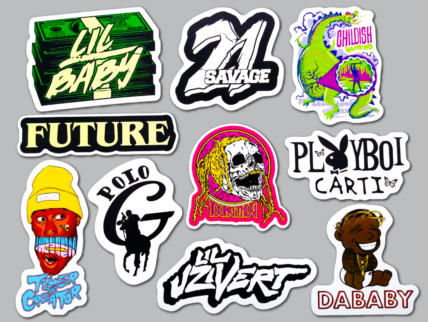 Modern Hip-Hop Sticker Pack (10 Stickers) Set 1
