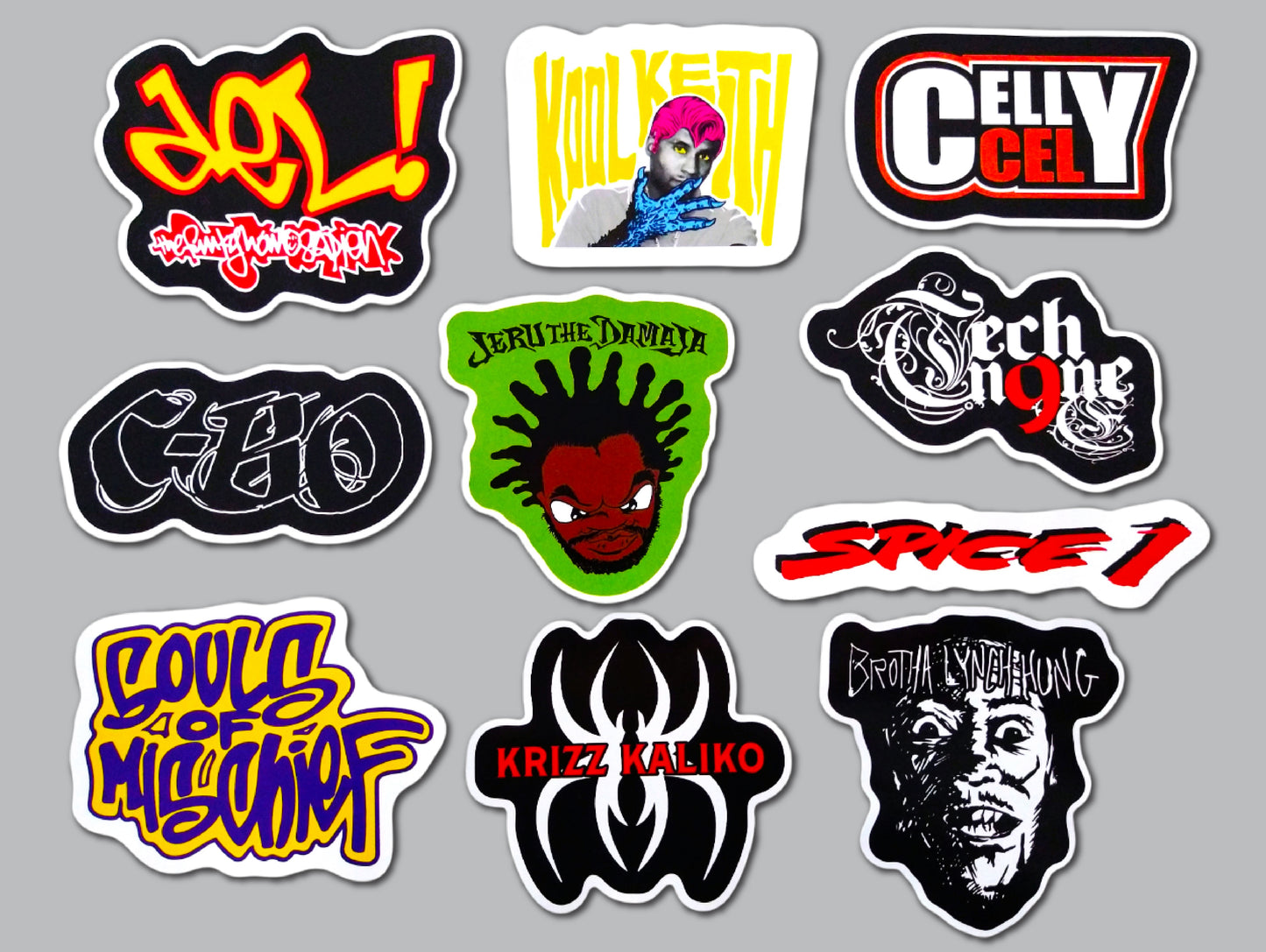 Underground Hip-Hop Sticker Pack (10 Stickers) Set 5
