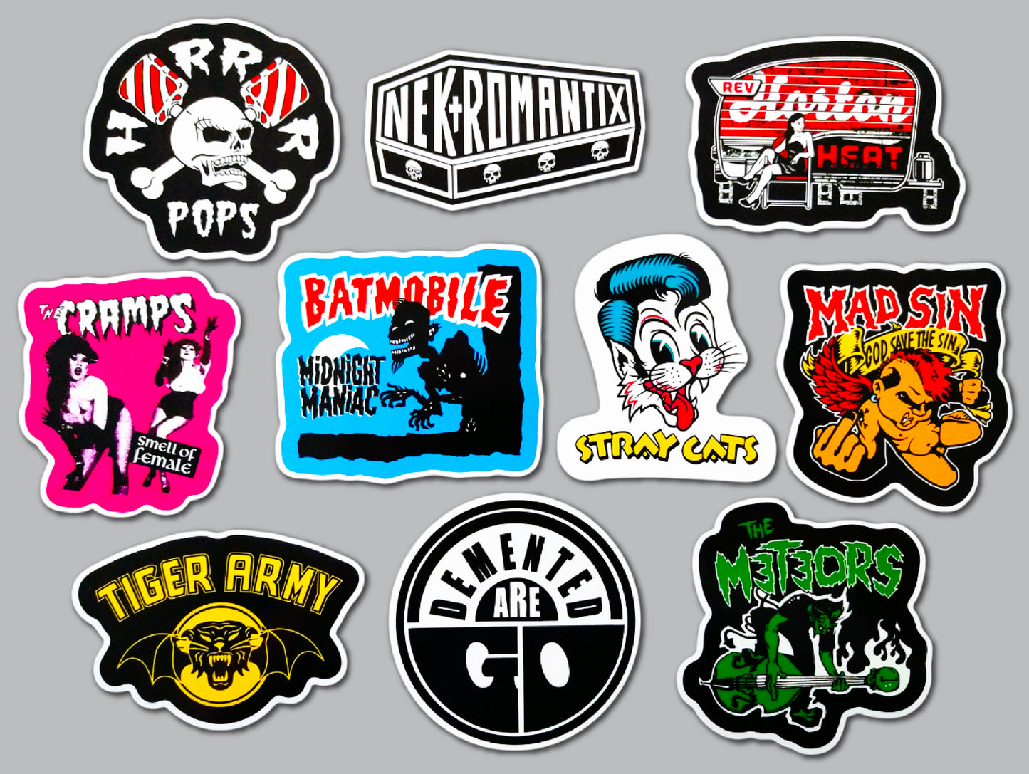 Rockabilly / Psychobilly Sticker Pack (10 Stickers) SET 1