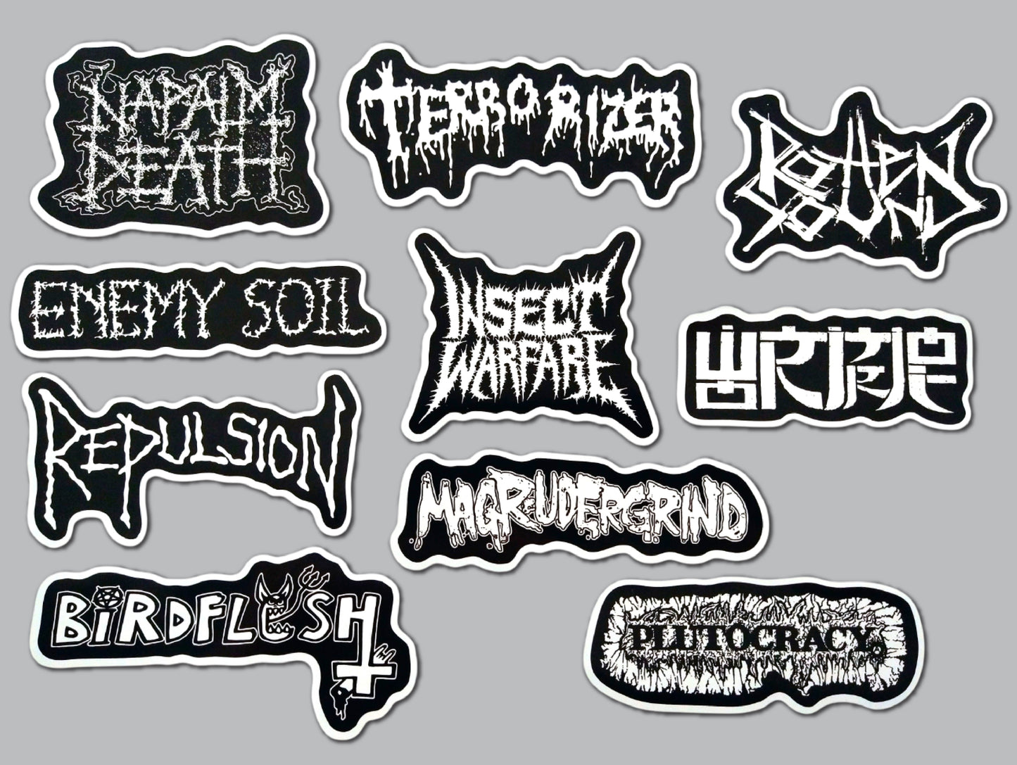 Grindcore Sticker Pack (10 Stickers) SET 1