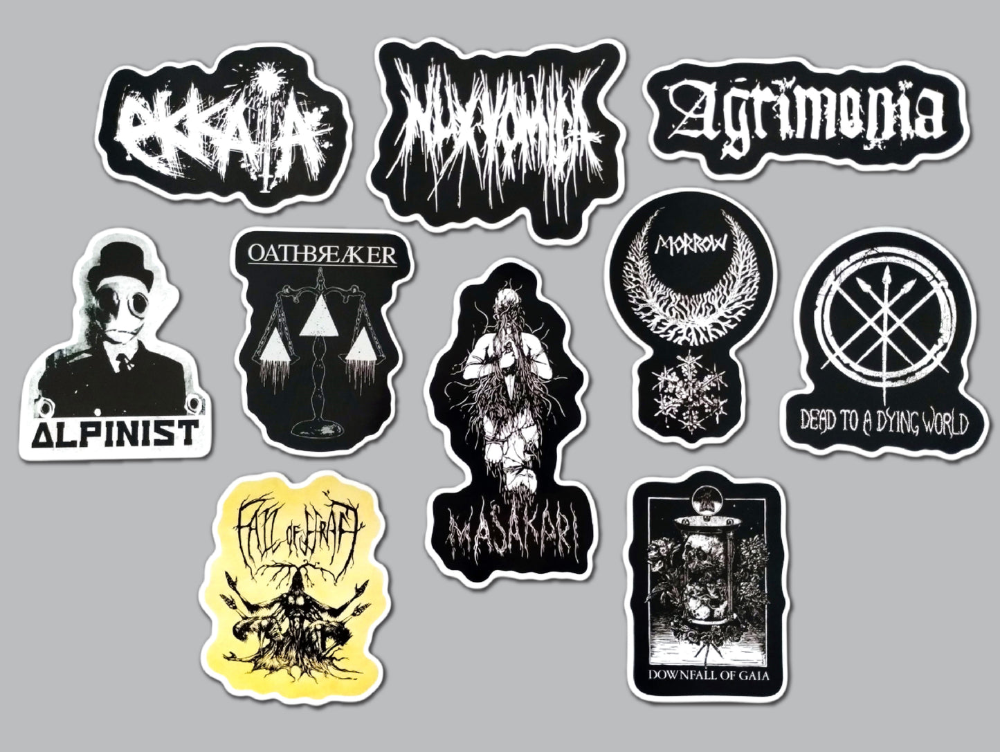 Neo-Crust / Melodic Hardcore / Blackened Crust Punk Sticker Pack (10 Stickers) SET 1