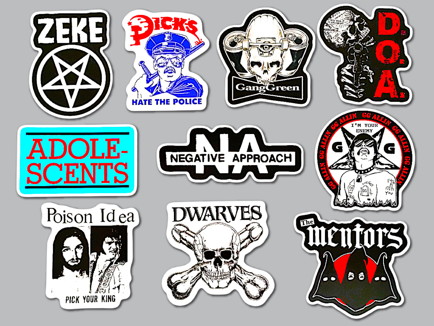 Punk Sticker Pack (10 Stickers) SET 7