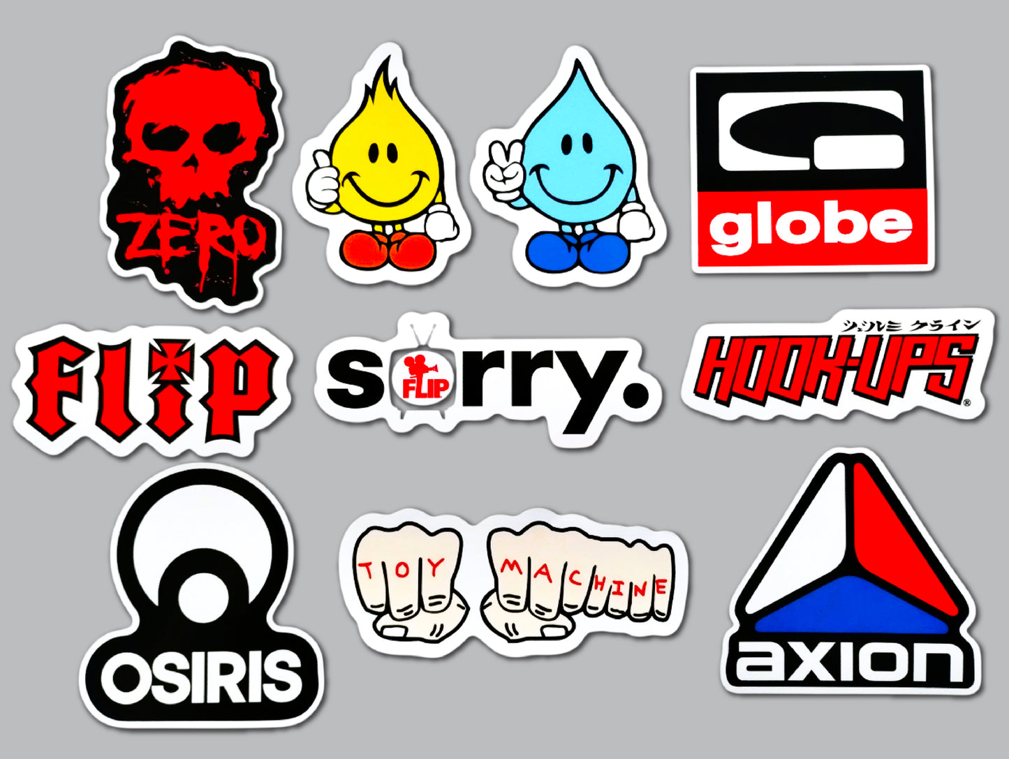 Skateboard Sticker Pack (10 Stickers) SET 3