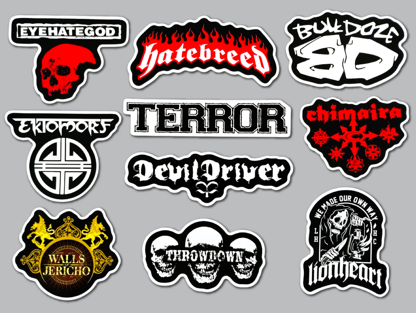 Hardcore / Punk / Metal Sticker Pack (10 Stickers) SET 2
