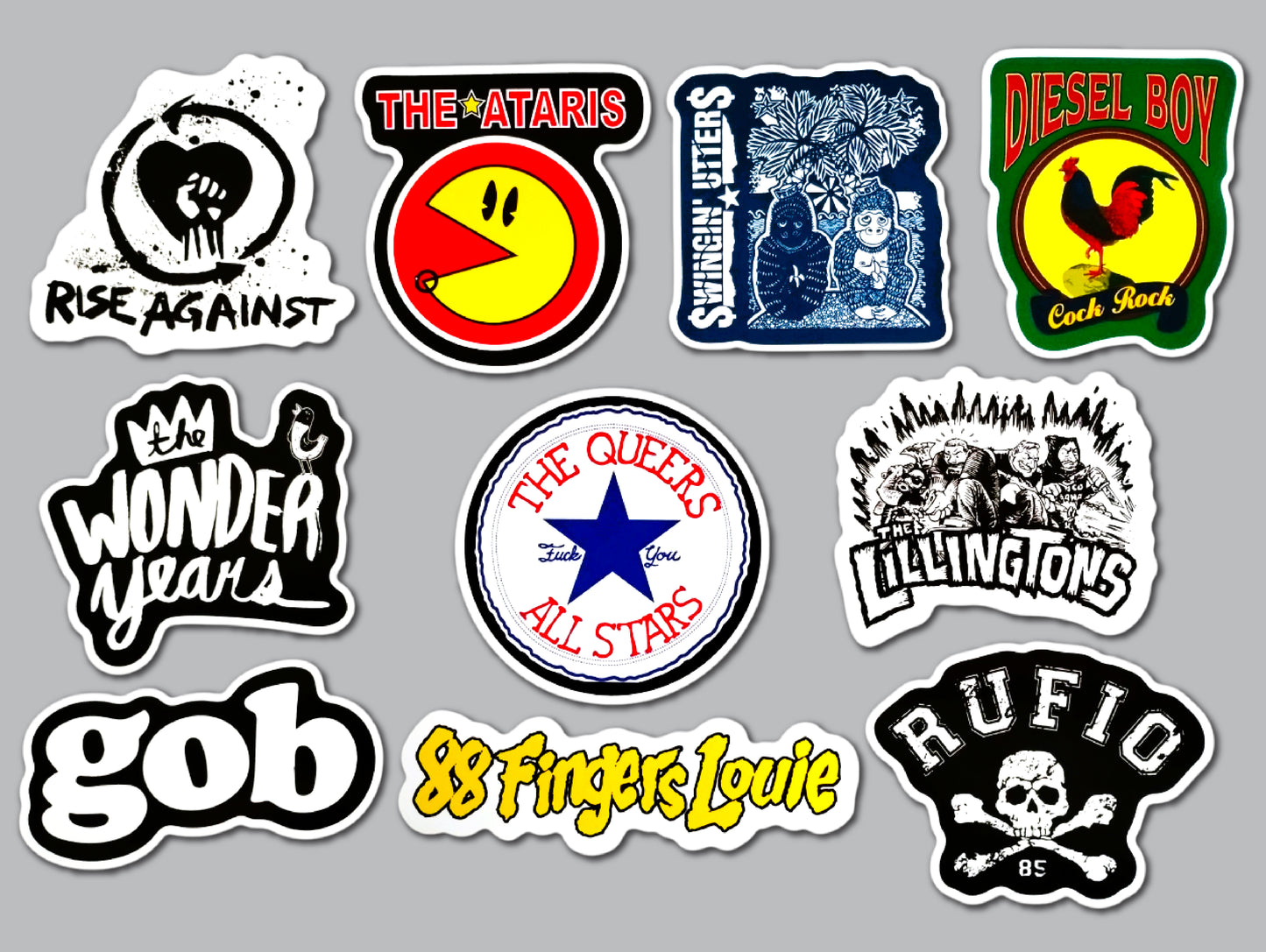 Melodic Punk / Skate Punk / Pop Punk Sticker Pack (10 Stickers) Set 2