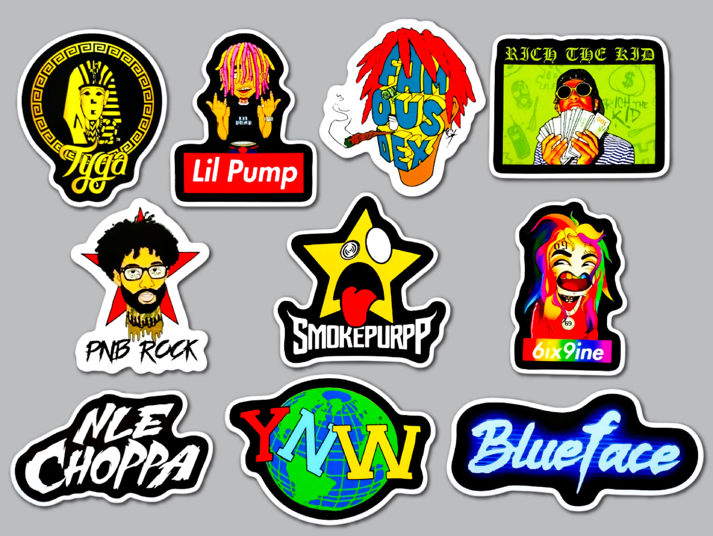 Modern Hip-Hop Sticker Pack (10 Stickers) Set 8