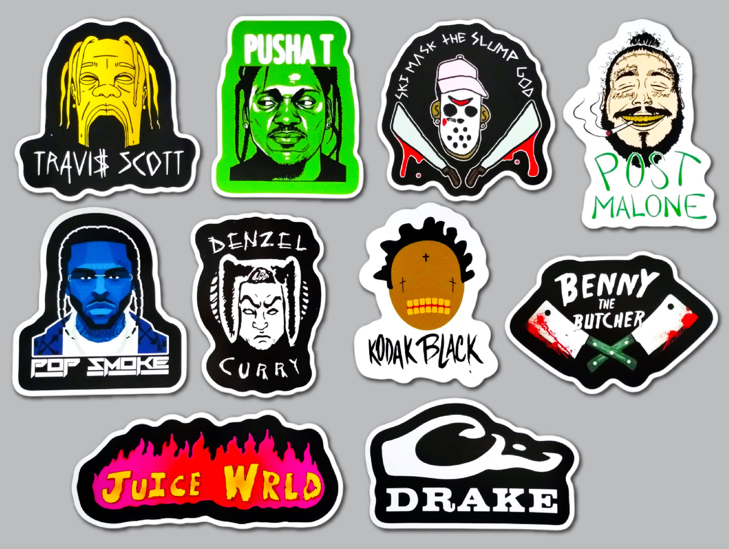Modern Hip-Hop Sticker Pack (10 Stickers) Set 2