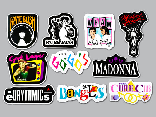 80's Pop Sticker Pack (10 Stickers) SET 1