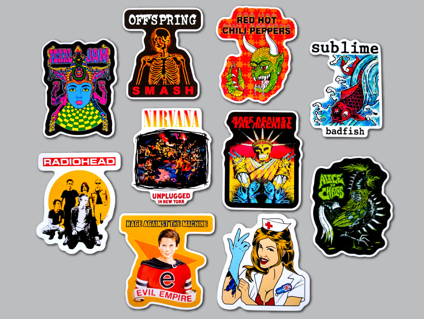 90's Alternative Sticker Pack (10 Stickers) SET 17