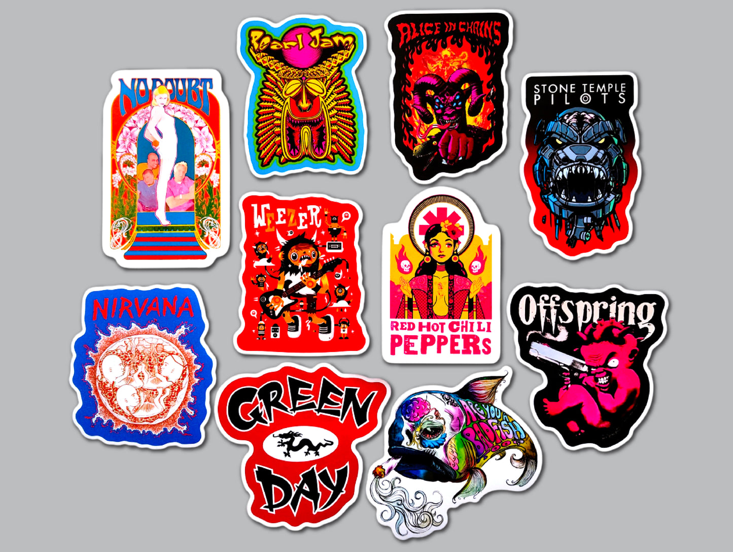 90's Alternative Sticker Pack (10 Stickers) SET 18