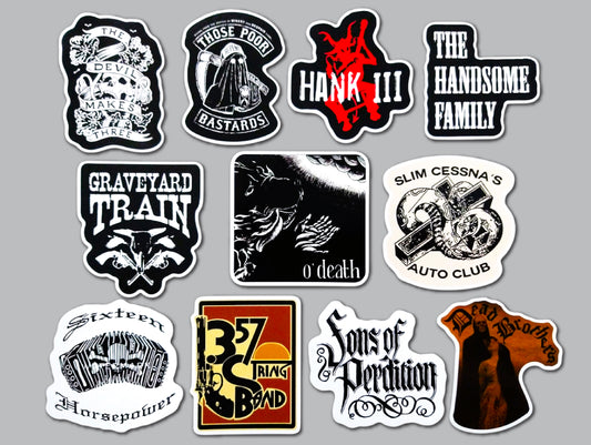 Americana / Indie / Folk / Country Sticker Pack (11 Stickers) SET 1
