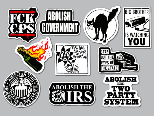 Anarchist Sticker Lot (10 Stickers) SET 1