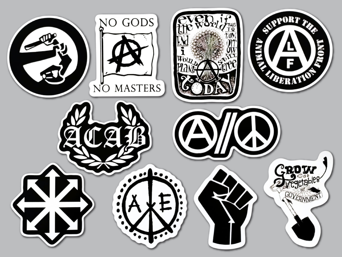 Anarchist Sticker Lot (10 Stickers) SET 2